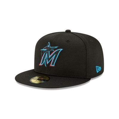 Sapca New Era Miami Marlins MLB Clubhouse Collection 59FIFTY Fitted - Negrii